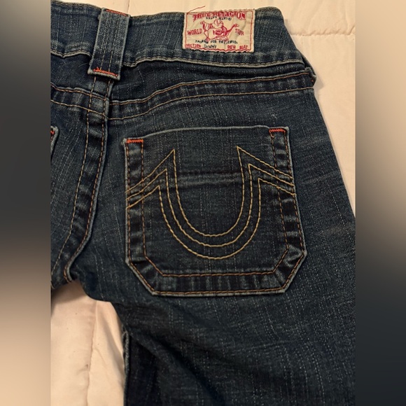 Y2K VINTAGE True Religion Sammy Jeans Women's Size 26, Dark Rinse, Low Rise - Picture 11 of 14